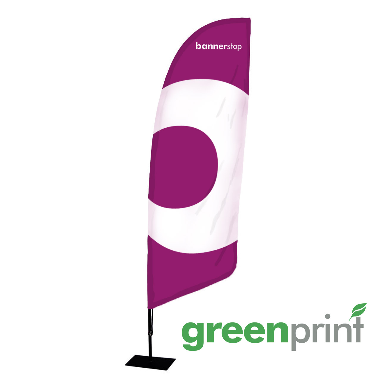 Beachflag drucken aus nachhaltigem Green-Flag Material