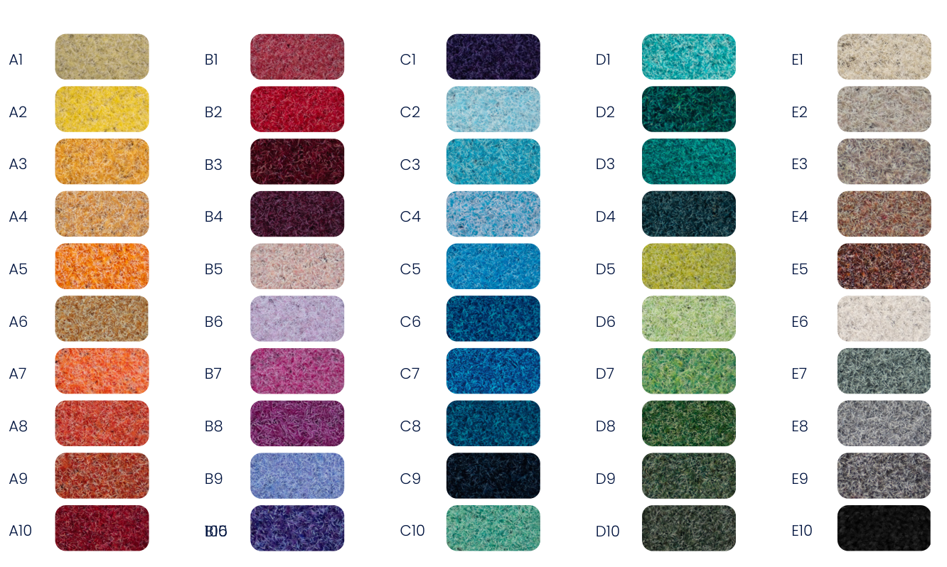 Chromojet Farbpalette für Schmutzfangmatten